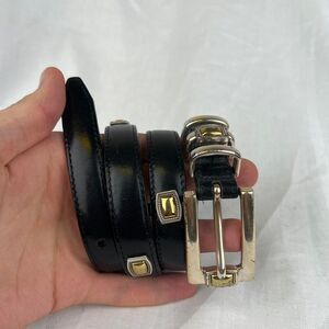 Brighton Silver and Gold Hardware Black Belt Size M